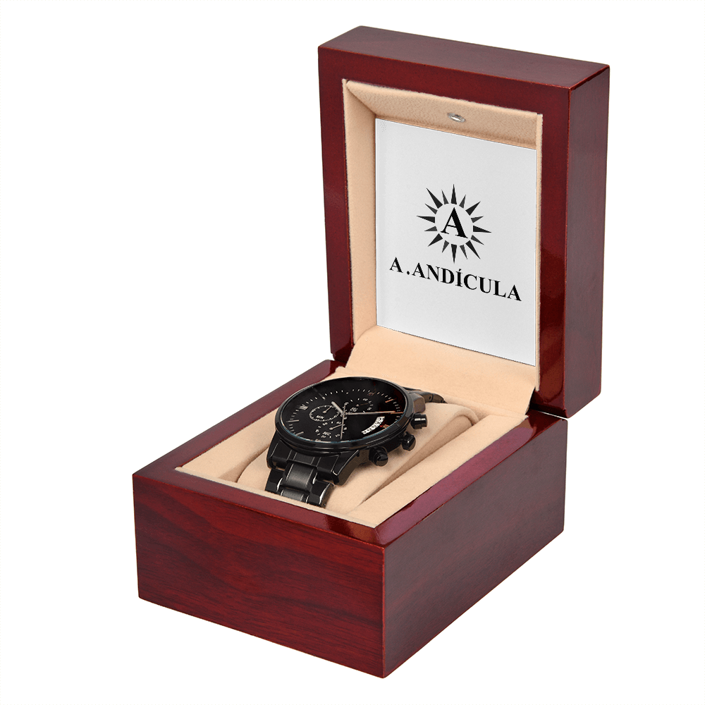 RELOJ CRONÓGRAFO NEGRO | A.ANDICULA